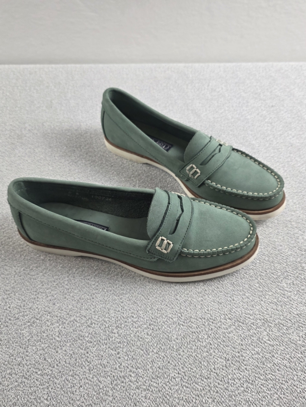 Land's End Classic Penny Loafers Shoes Mint Green Women's 8B